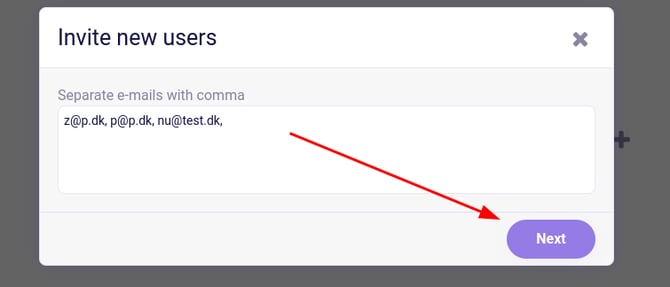 user add email arrow